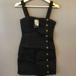 Black Woven Mini Dress